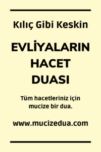 Evliyaların Hacet Duası