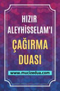 Hızır A.S. Yardımına Gelsin