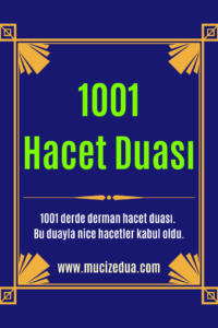 1001 Hacet Hacet Duası